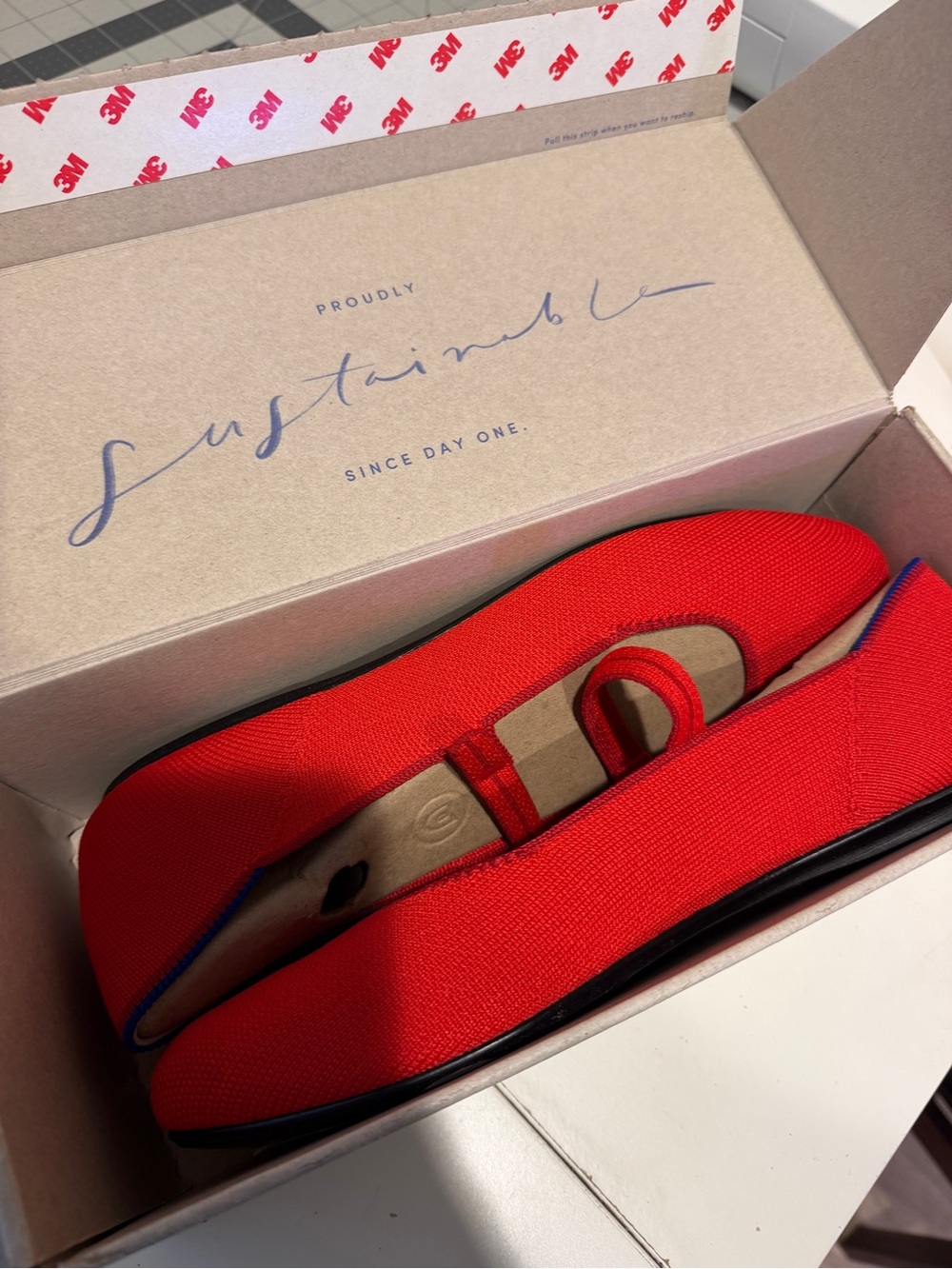 NEW Rothy’s Red Mary Jane Flats Size 10 - Picture 3 of 6